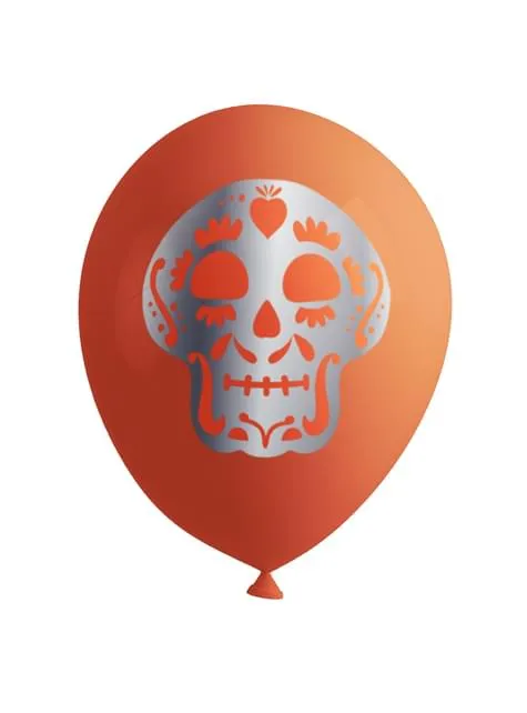 8 palloncini Calavera Catrina Halloween - Day of the Dead