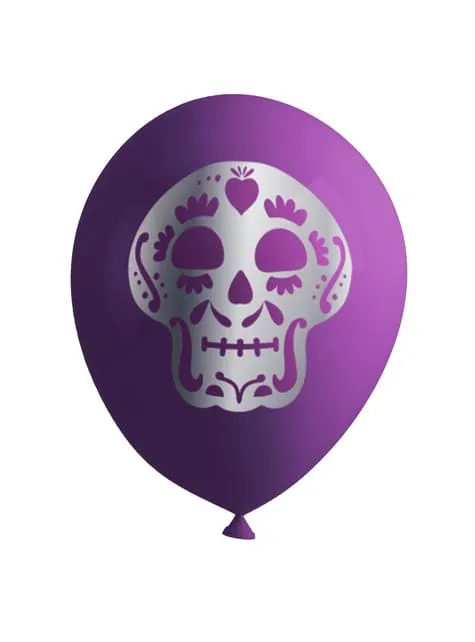 8 palloncini Calavera Catrina Halloween - Day of the Dead