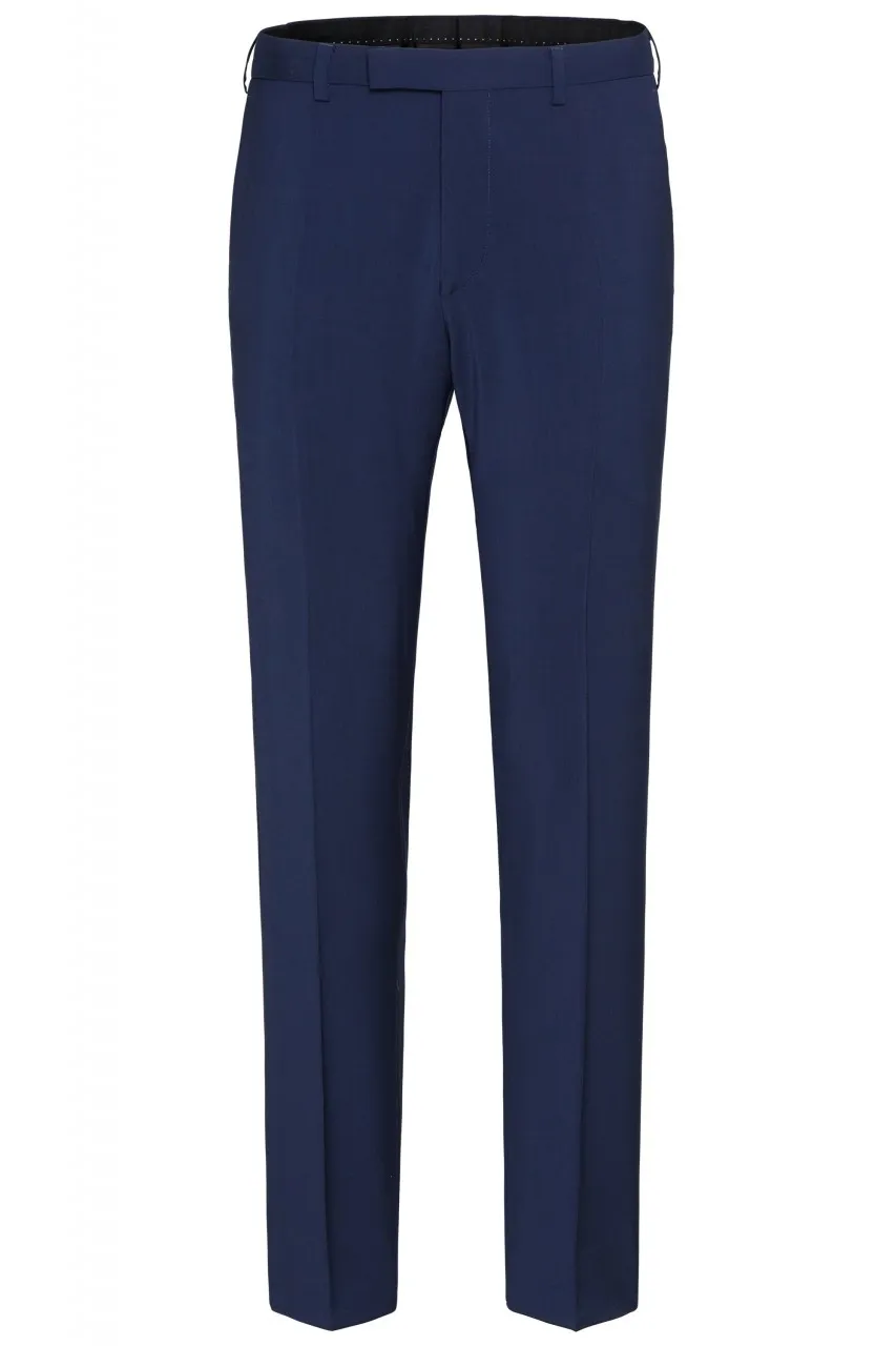 Abito digel drop quattro corto slim fit blu napoli lana marzotto super 100's