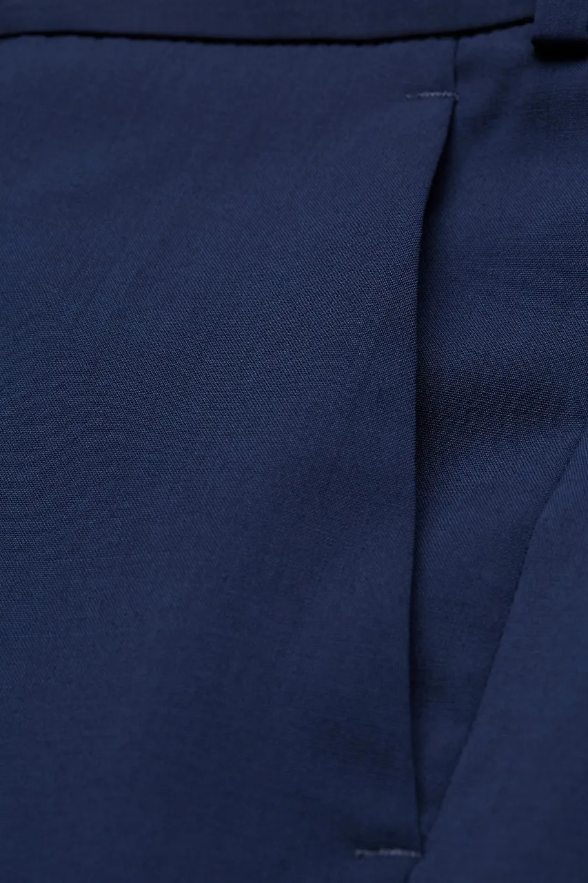 Abito digel drop quattro corto slim fit blu napoli lana marzotto super 100's