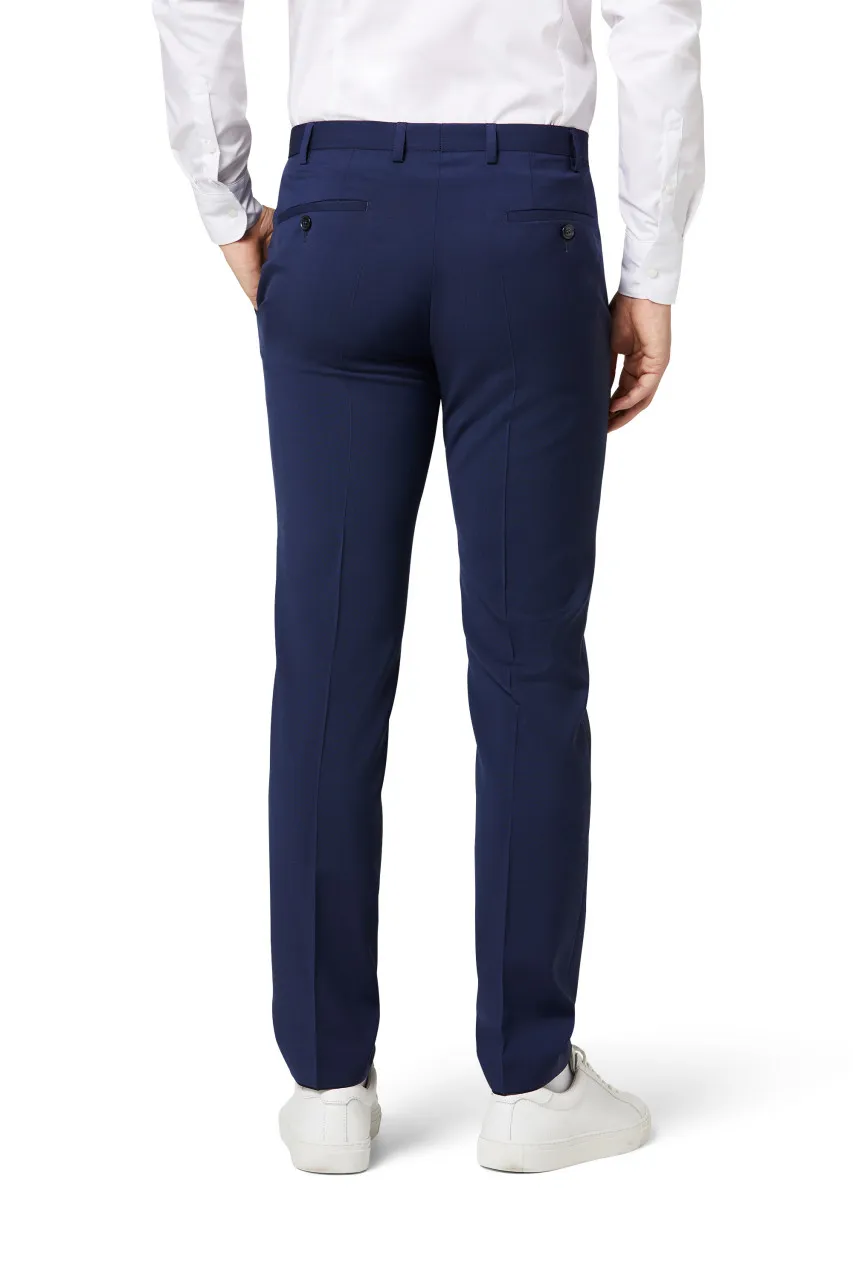 Abito digel drop quattro corto slim fit blu napoli lana marzotto super 100's