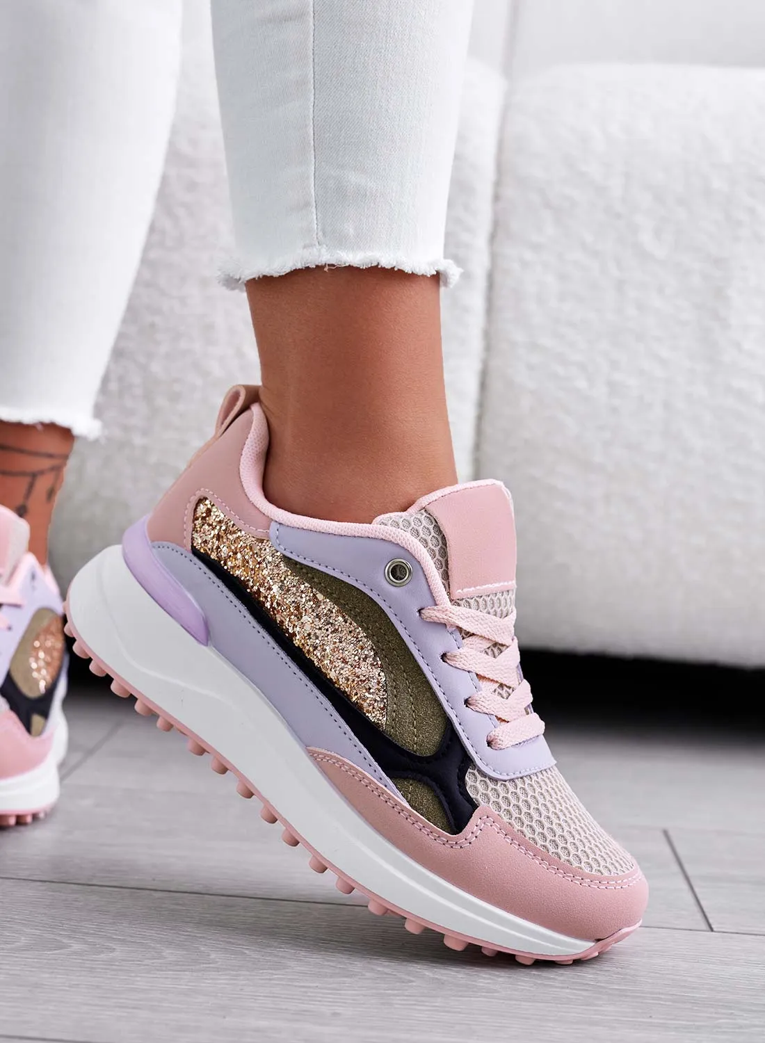 ADRIENNE - Sneakers rosa multicolor sportive