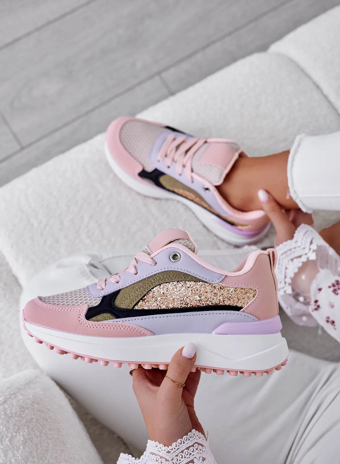 ADRIENNE - Sneakers rosa multicolor sportive