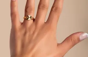 Anello elegante, ART2104, colore oro