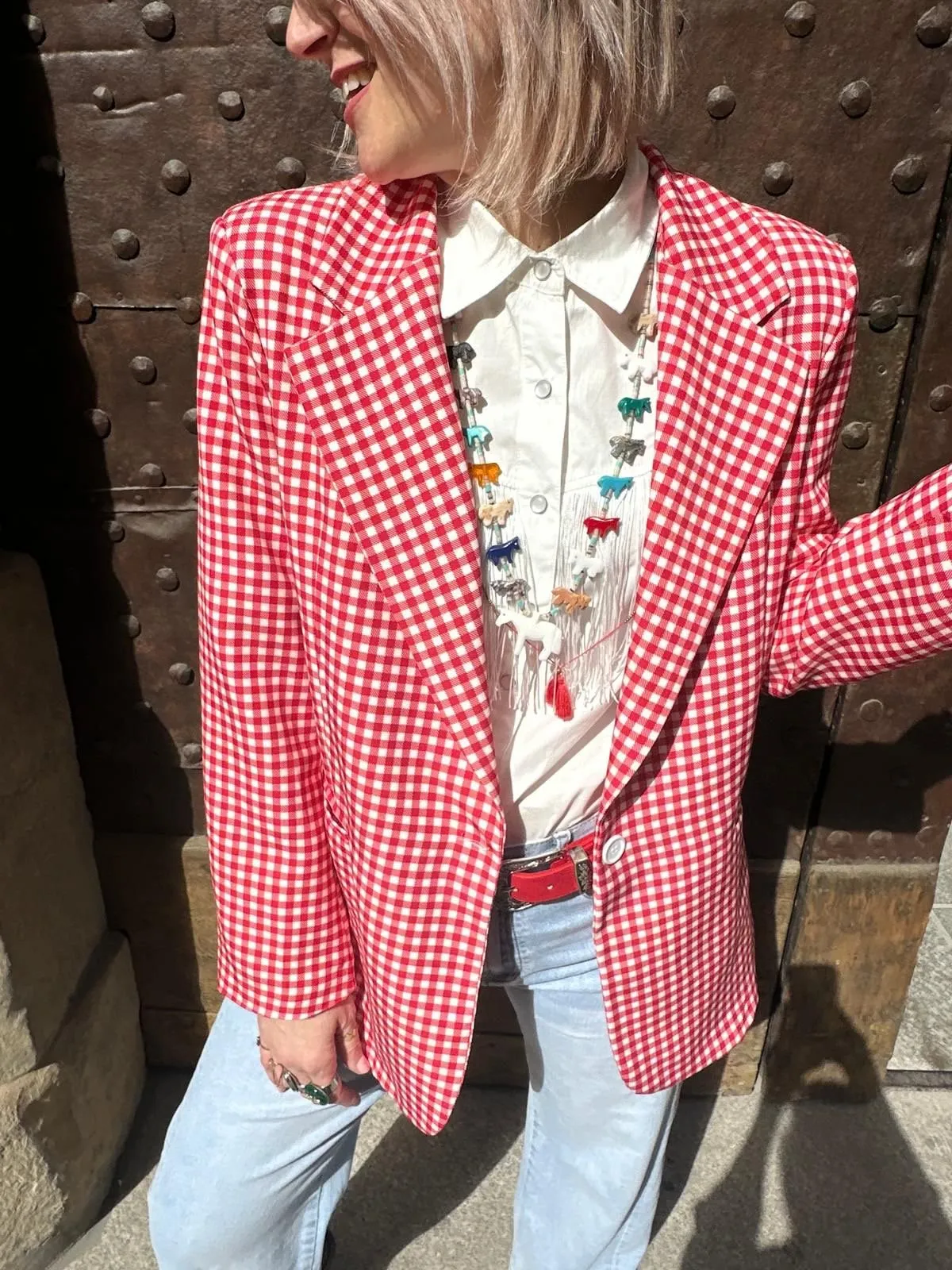 Blazer Vichy Red
