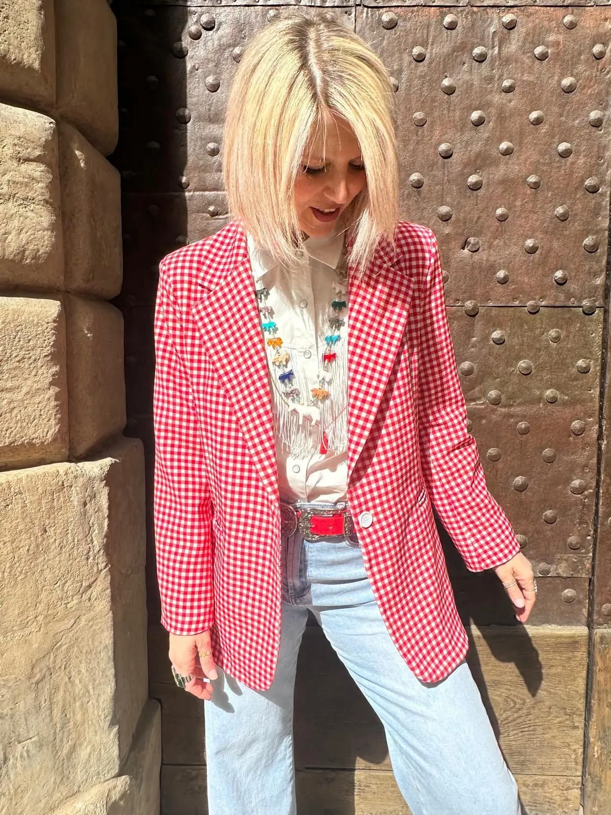 Blazer Vichy Red