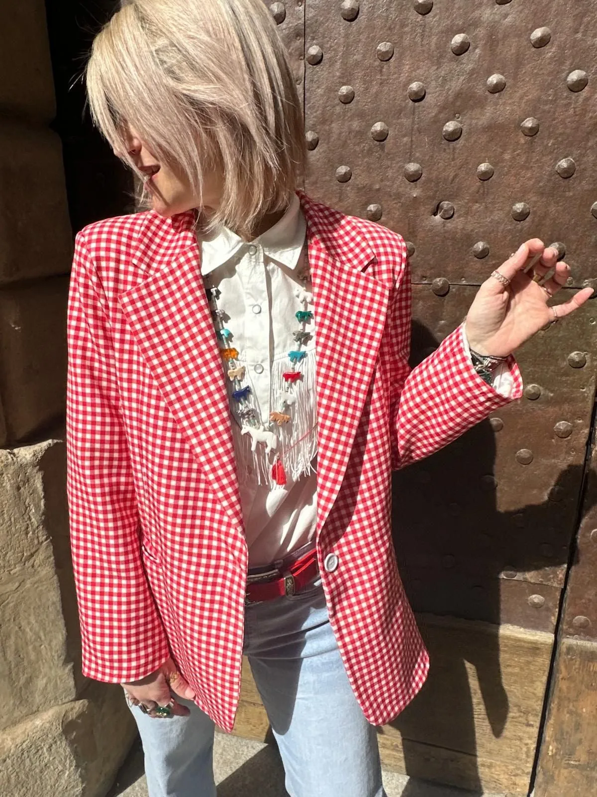 Blazer Vichy Red