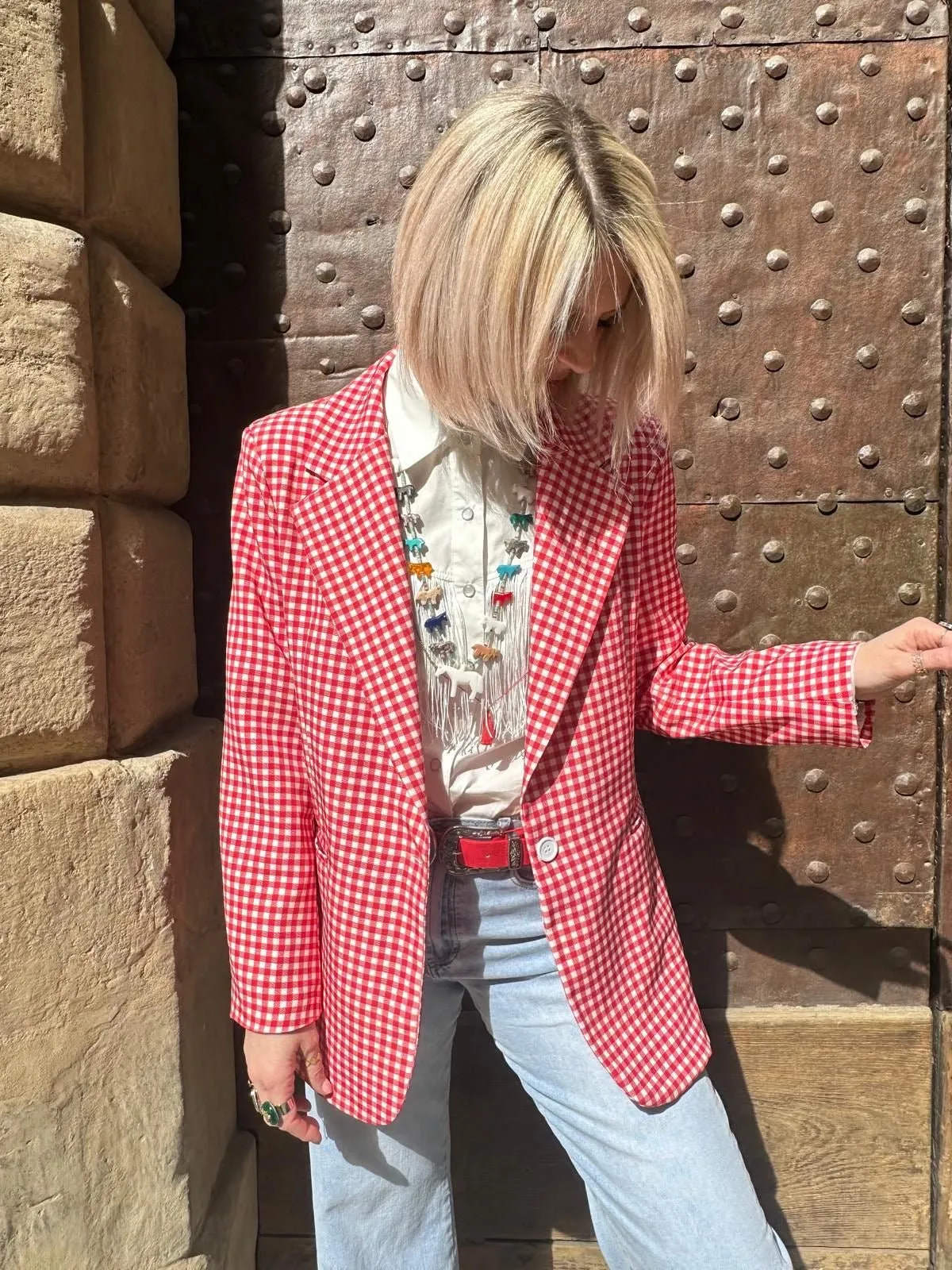 Blazer Vichy Red