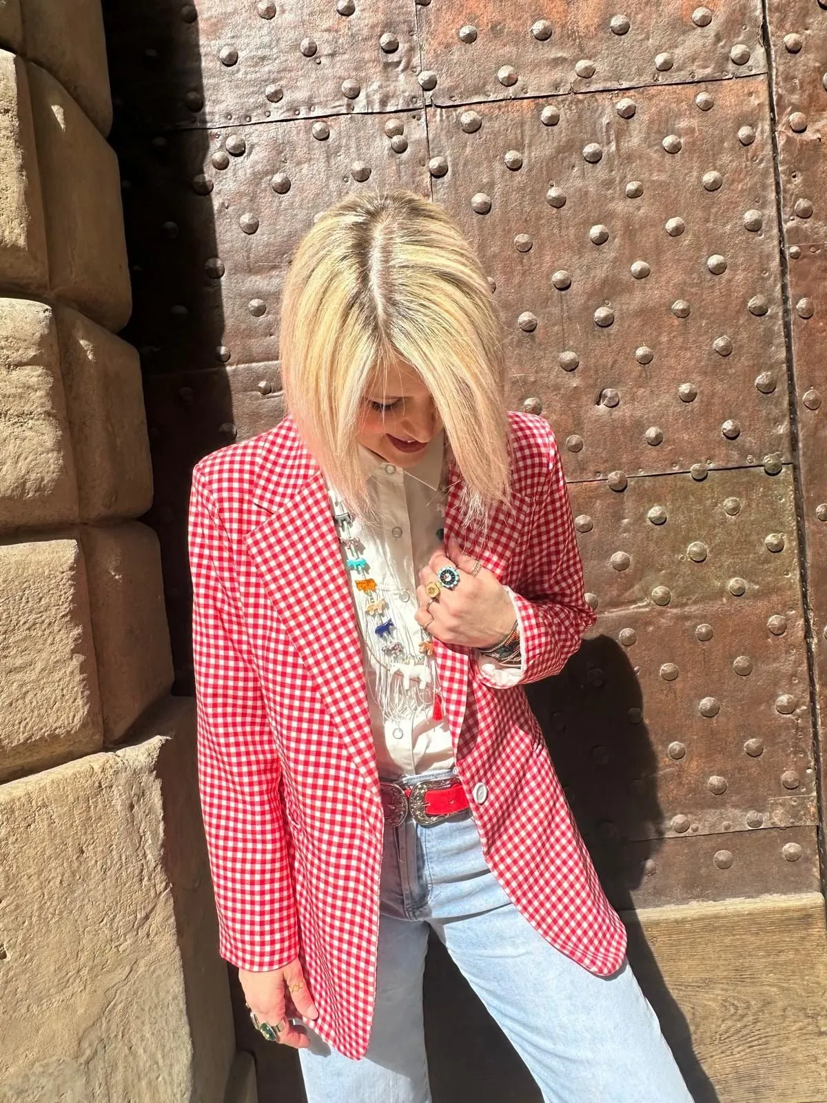 Blazer Vichy Red