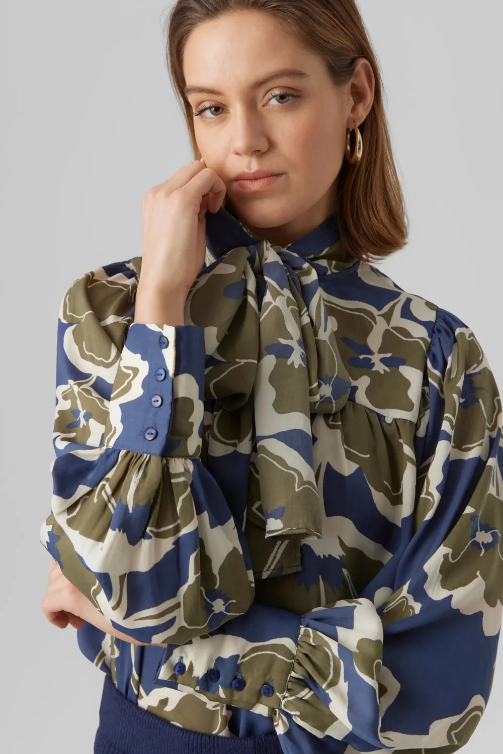 Bluse manica lunga Aware vmgrayce ls pussy bow shirt vma Verde
