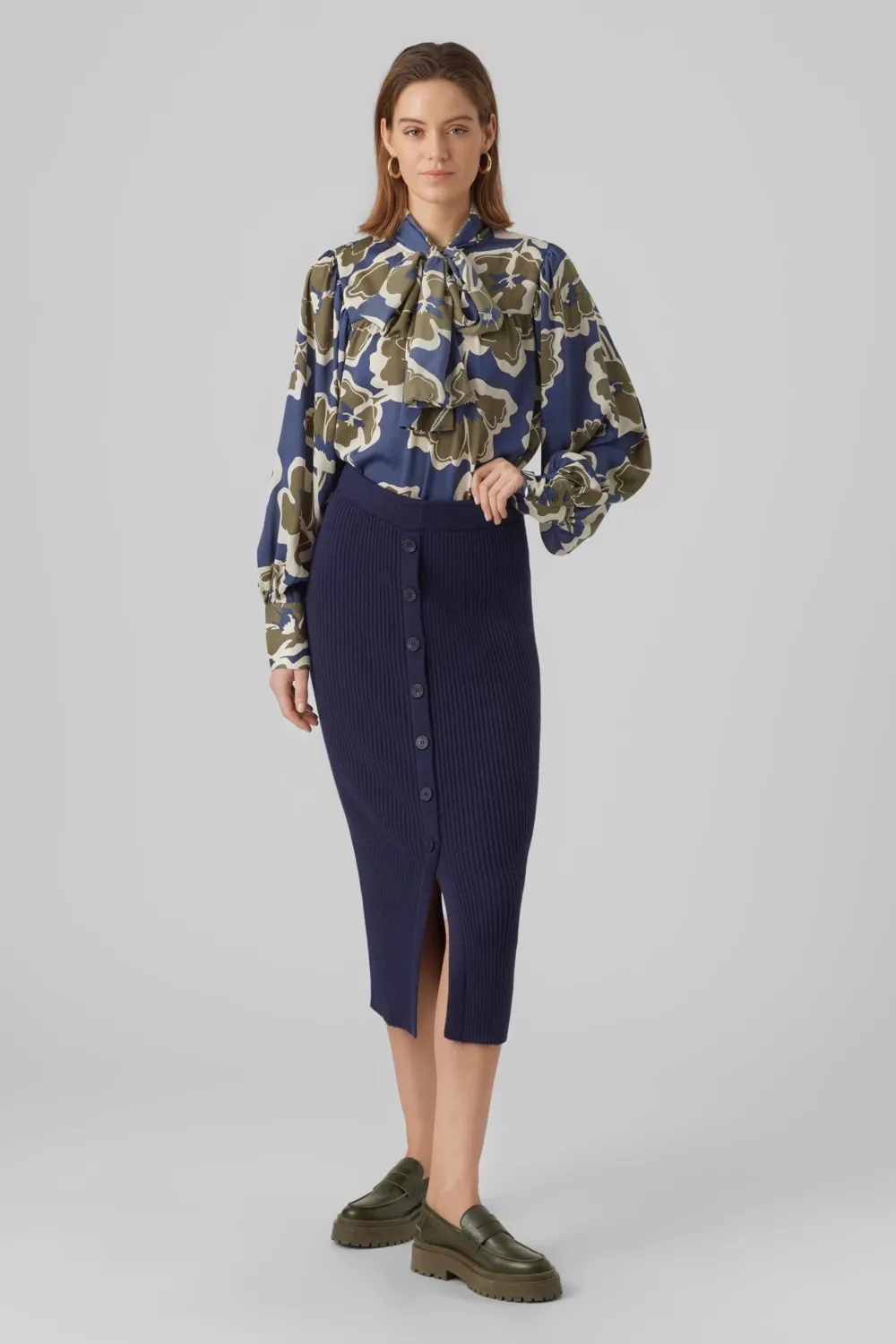 Bluse manica lunga Aware vmgrayce ls pussy bow shirt vma Verde