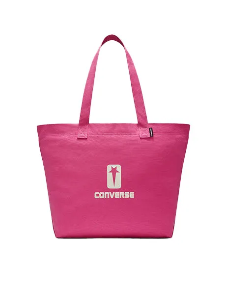 Borsa a spalla con logo in rosa - unisex