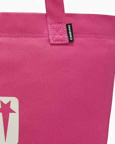 Borsa a spalla con logo in rosa - unisex