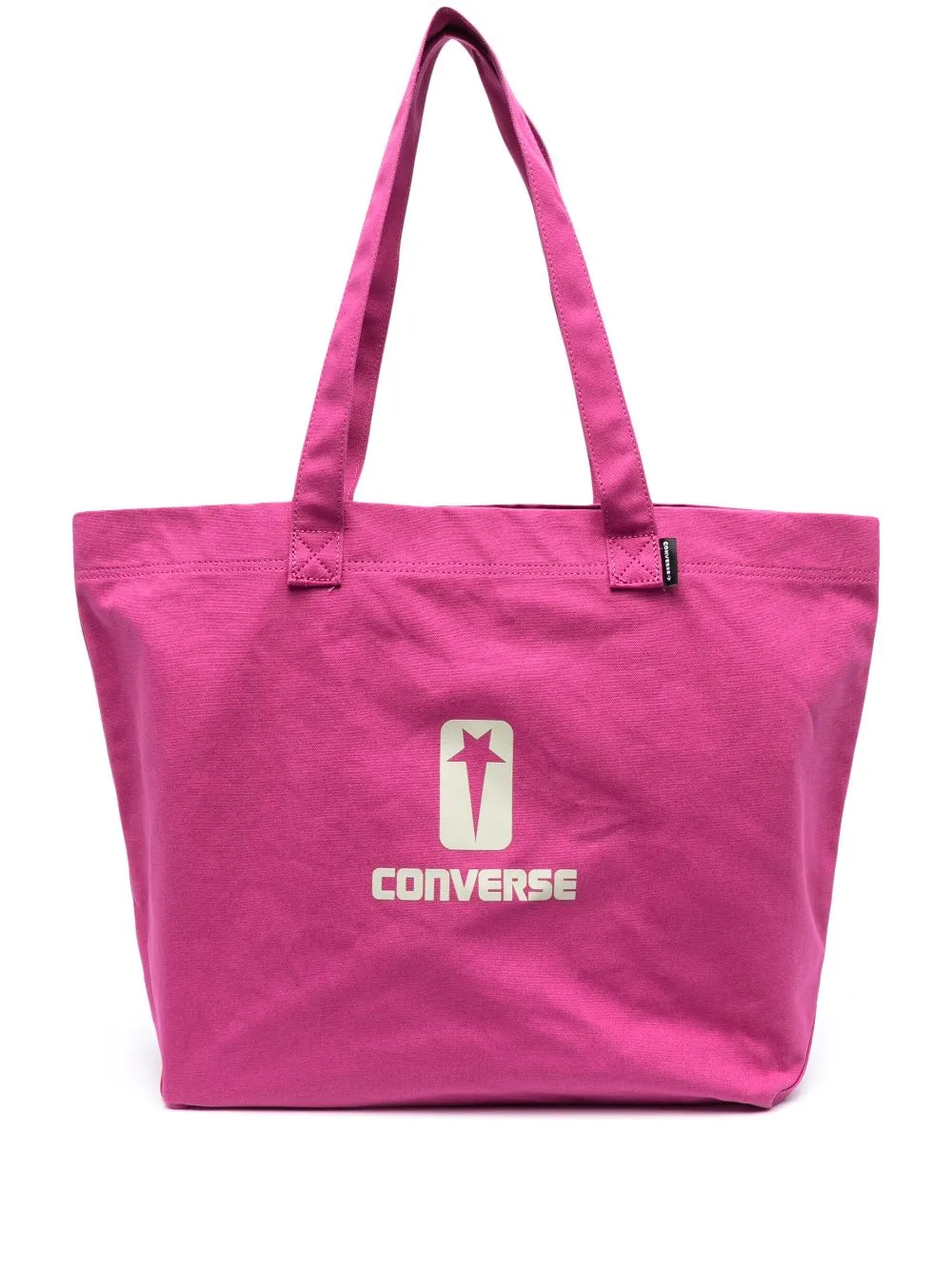 Borsa a spalla con logo in rosa - unisex