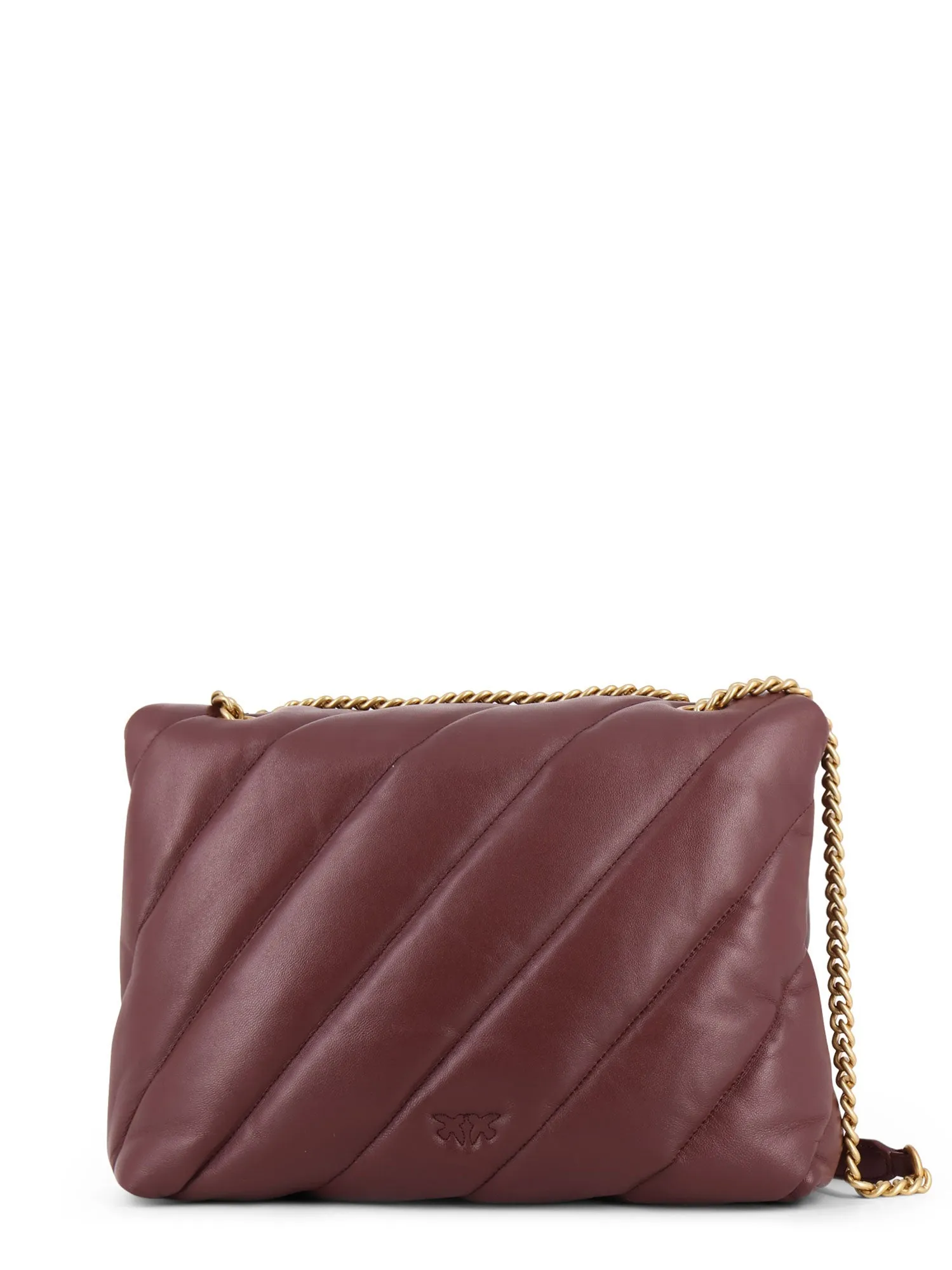 Borsa a tracolla in pelle matelassé con iconica fibbia Love Birds