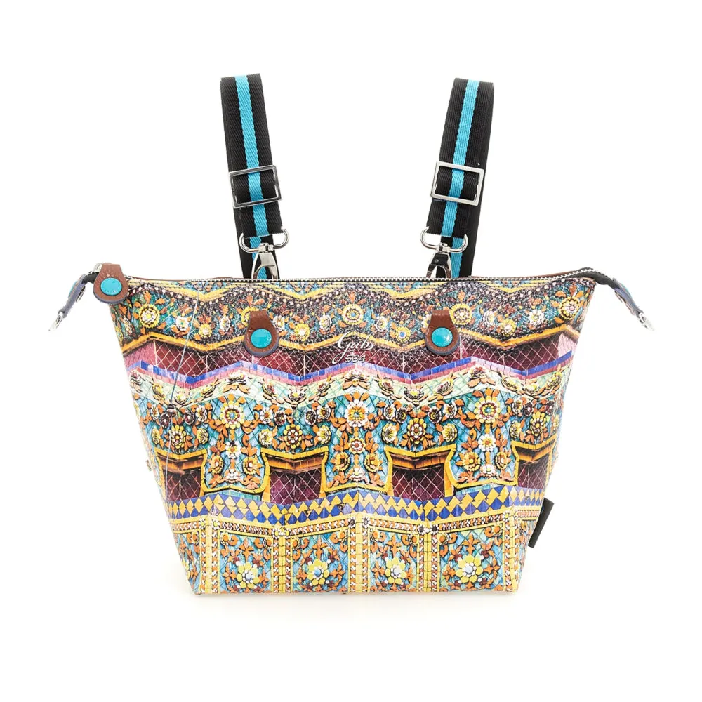 Borsa Donna a Mano con Tracolla GABS G3 PLUS Holiday in Pelle stampa Tempio Bangkok Medium