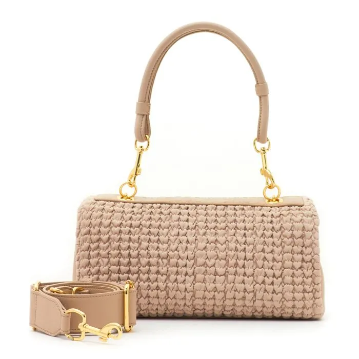 BORSA DONNA NYLON SMOCK SABBIA PU SABBIA