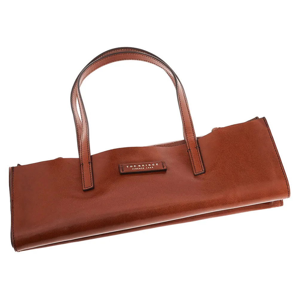 Borsa Donna Shopper THE BRIDGE Linea Mirra in Pelle Marrone