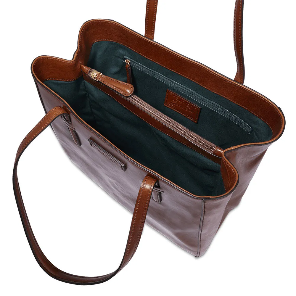 Borsa Donna Shopping Verticale THE BRIDGE linea Diana in Pelle Marrone