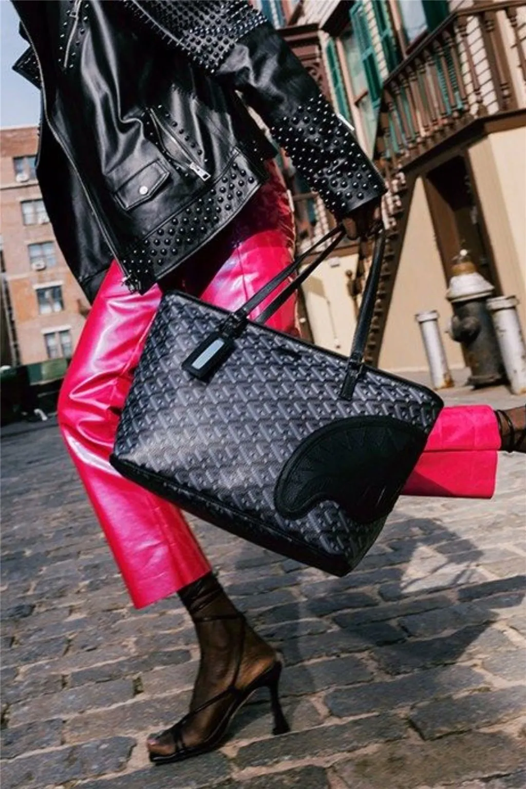 Borsa Shopper nera Sprayground Thunderclap 6485