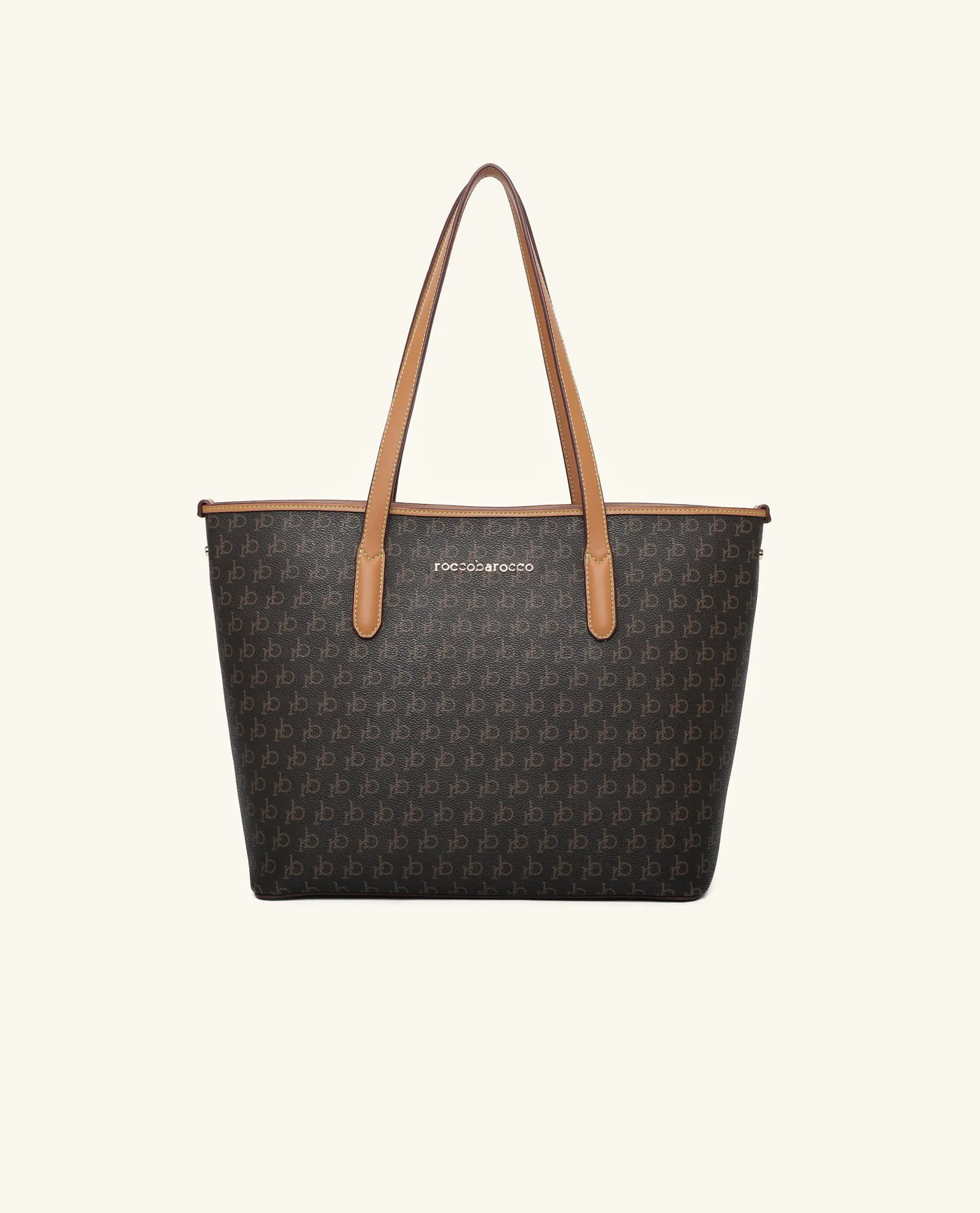 Borsa shopping Roccobarocco con logo dorato