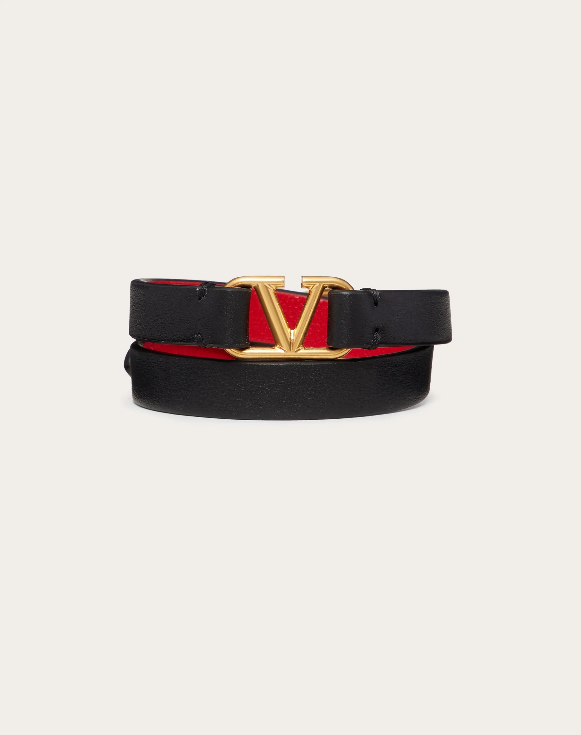 BRACCIALE VLOGO SIGNATURE IN VITELLO A DOPPIO GIRO