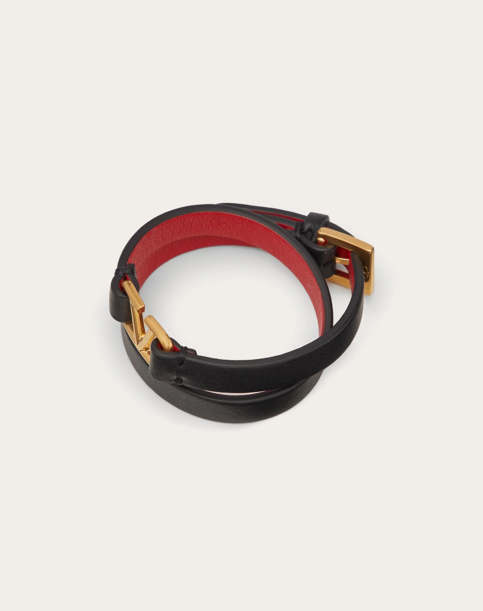 BRACCIALE VLOGO SIGNATURE IN VITELLO A DOPPIO GIRO