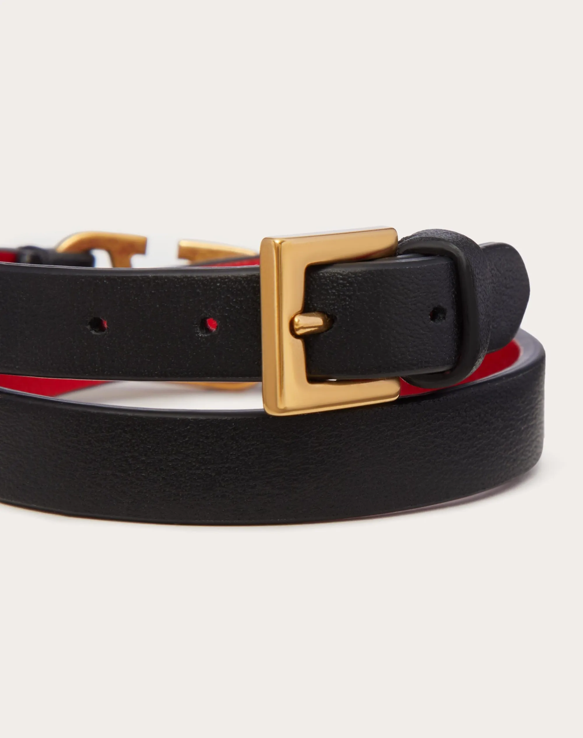BRACCIALE VLOGO SIGNATURE IN VITELLO A DOPPIO GIRO