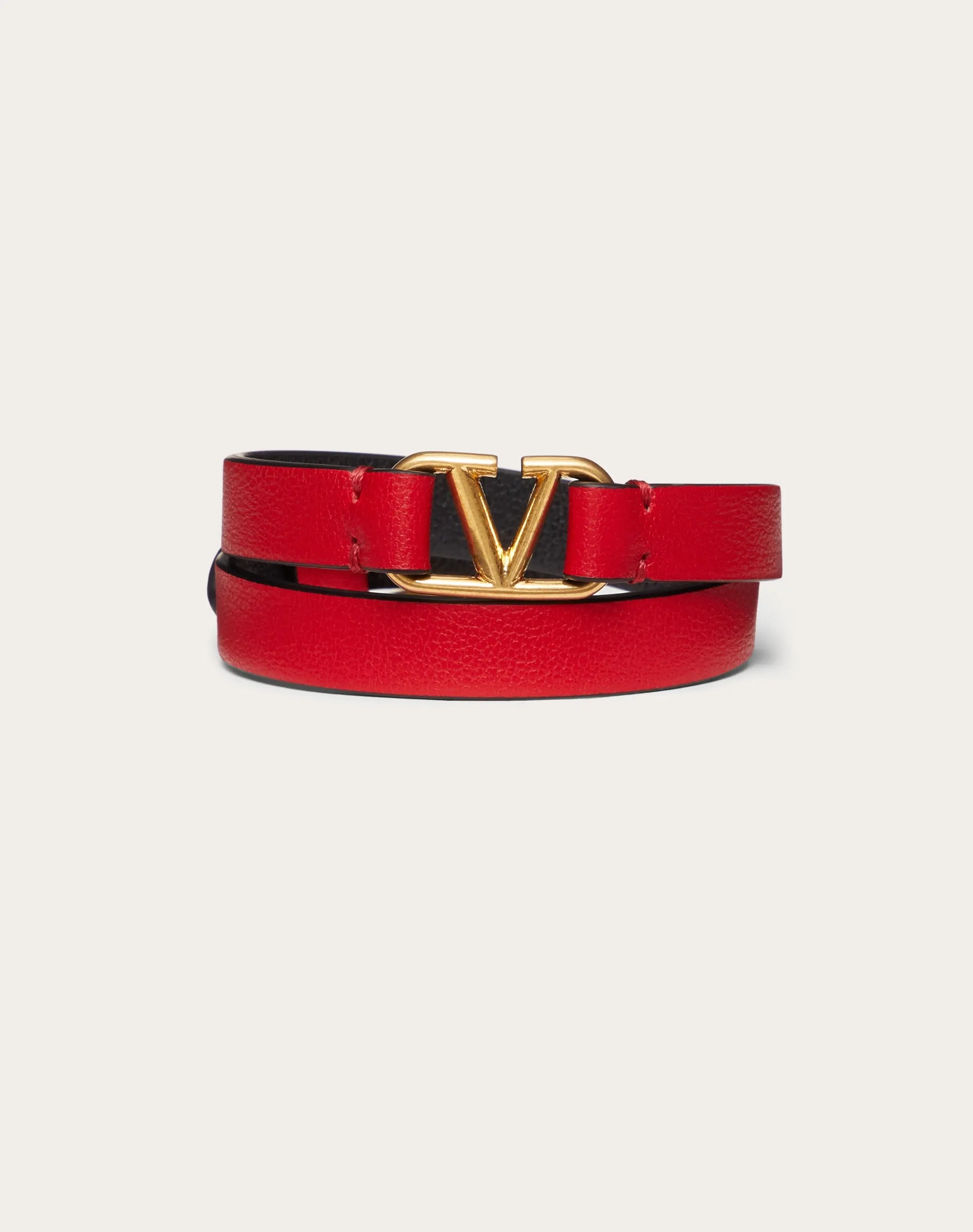 BRACCIALE VLOGO SIGNATURE IN VITELLO A DOPPIO GIRO
