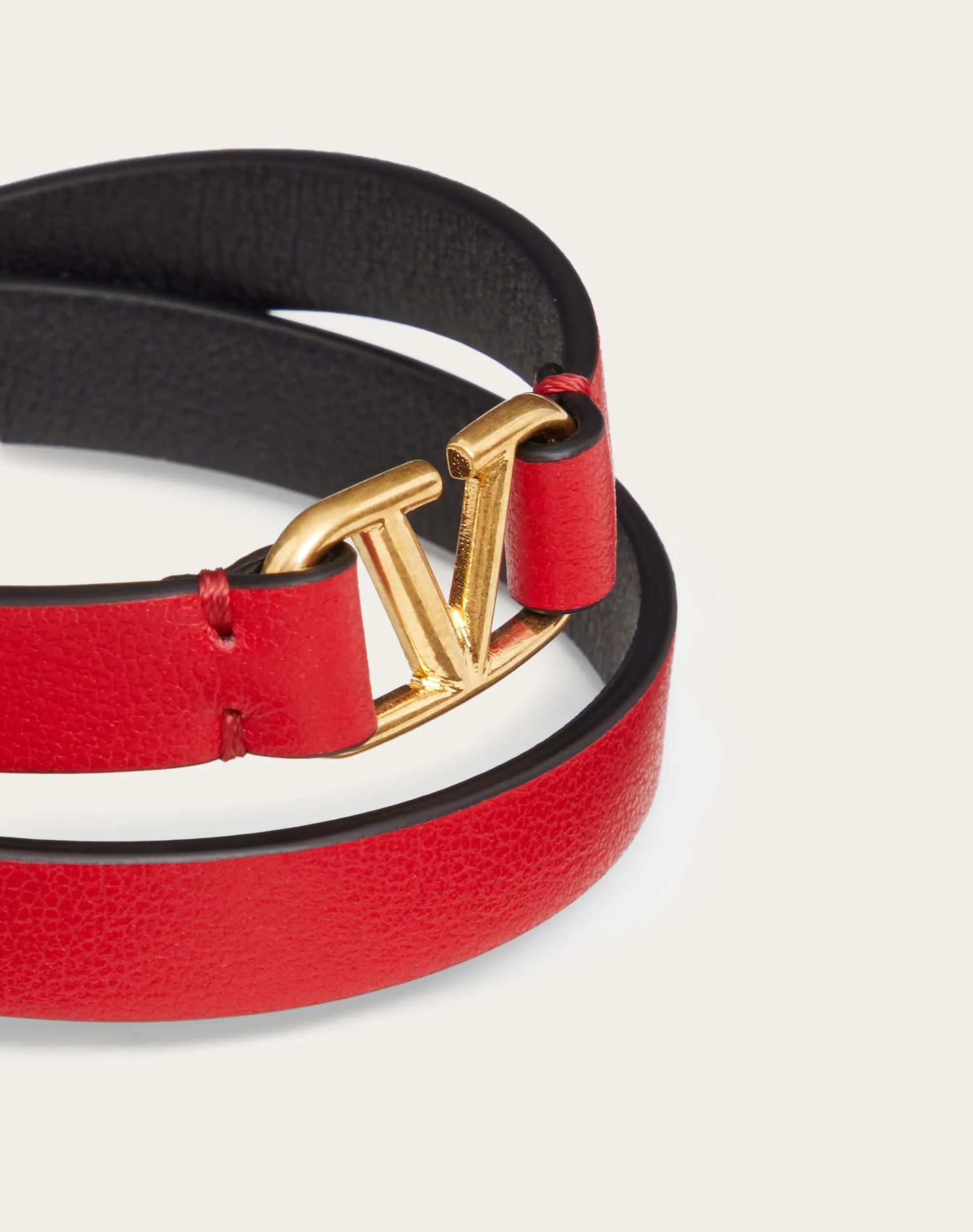 BRACCIALE VLOGO SIGNATURE IN VITELLO A DOPPIO GIRO
