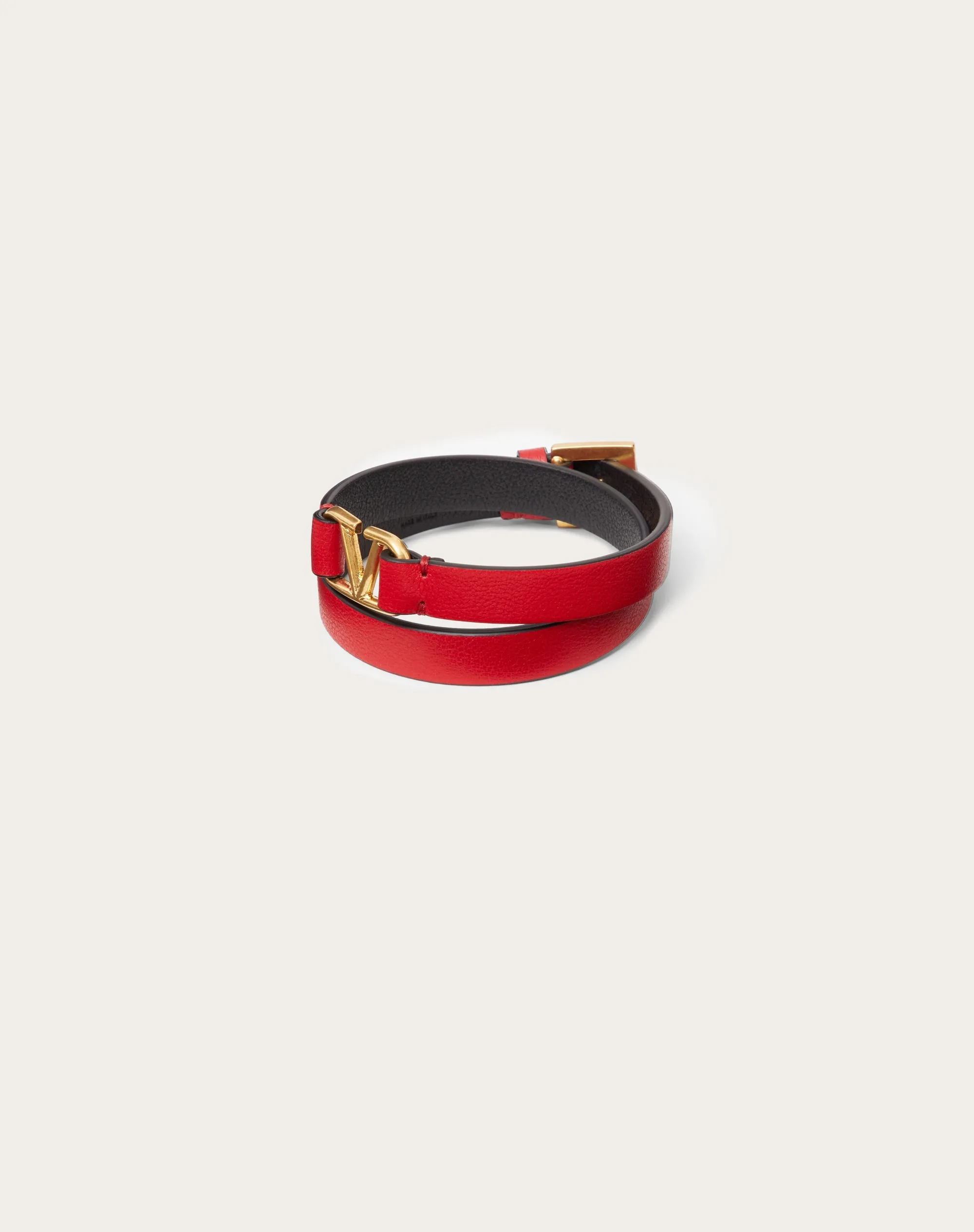 BRACCIALE VLOGO SIGNATURE IN VITELLO A DOPPIO GIRO