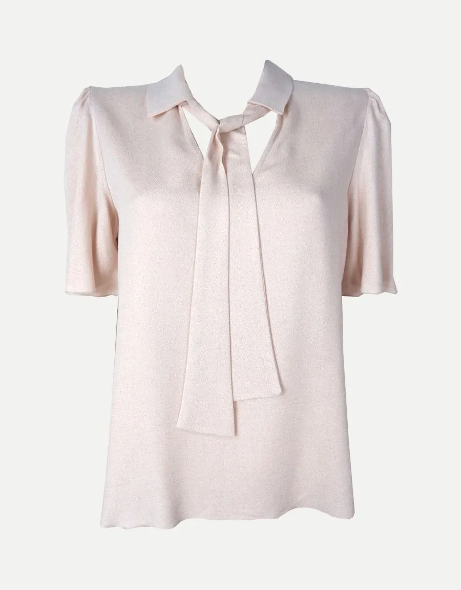 Camicia con filato oro