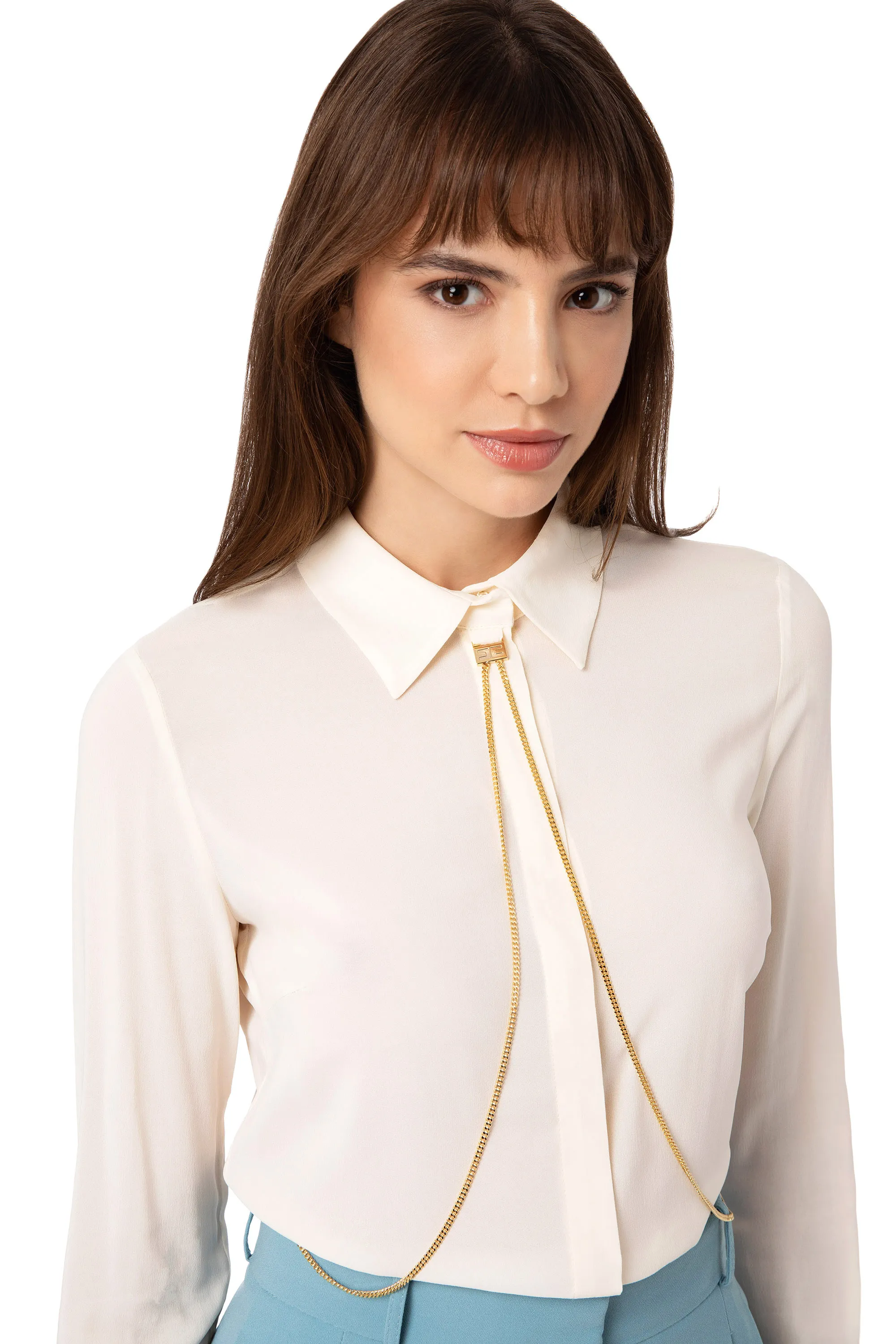 Camicia in georgette stretch di viscosa