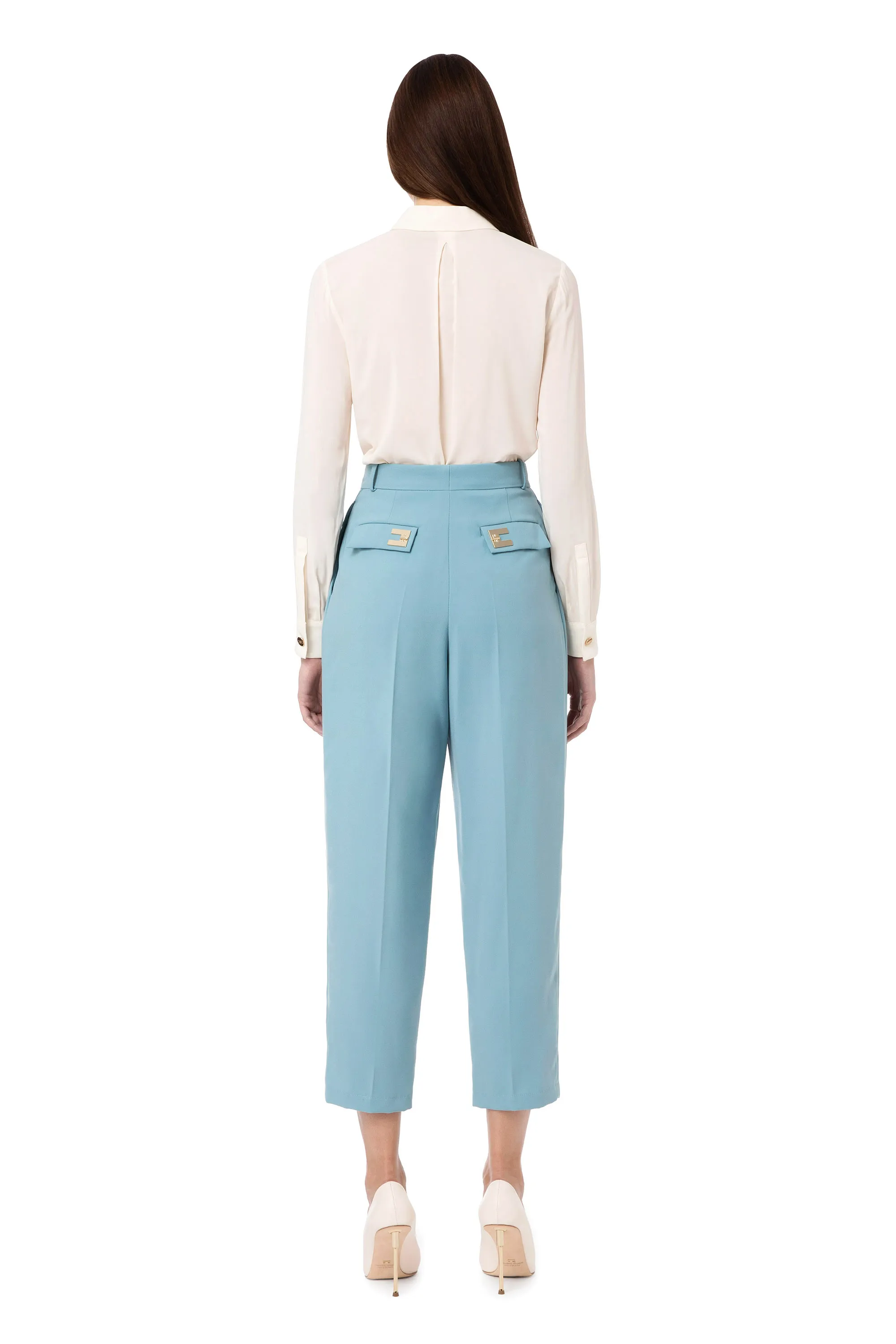 Camicia in georgette stretch di viscosa