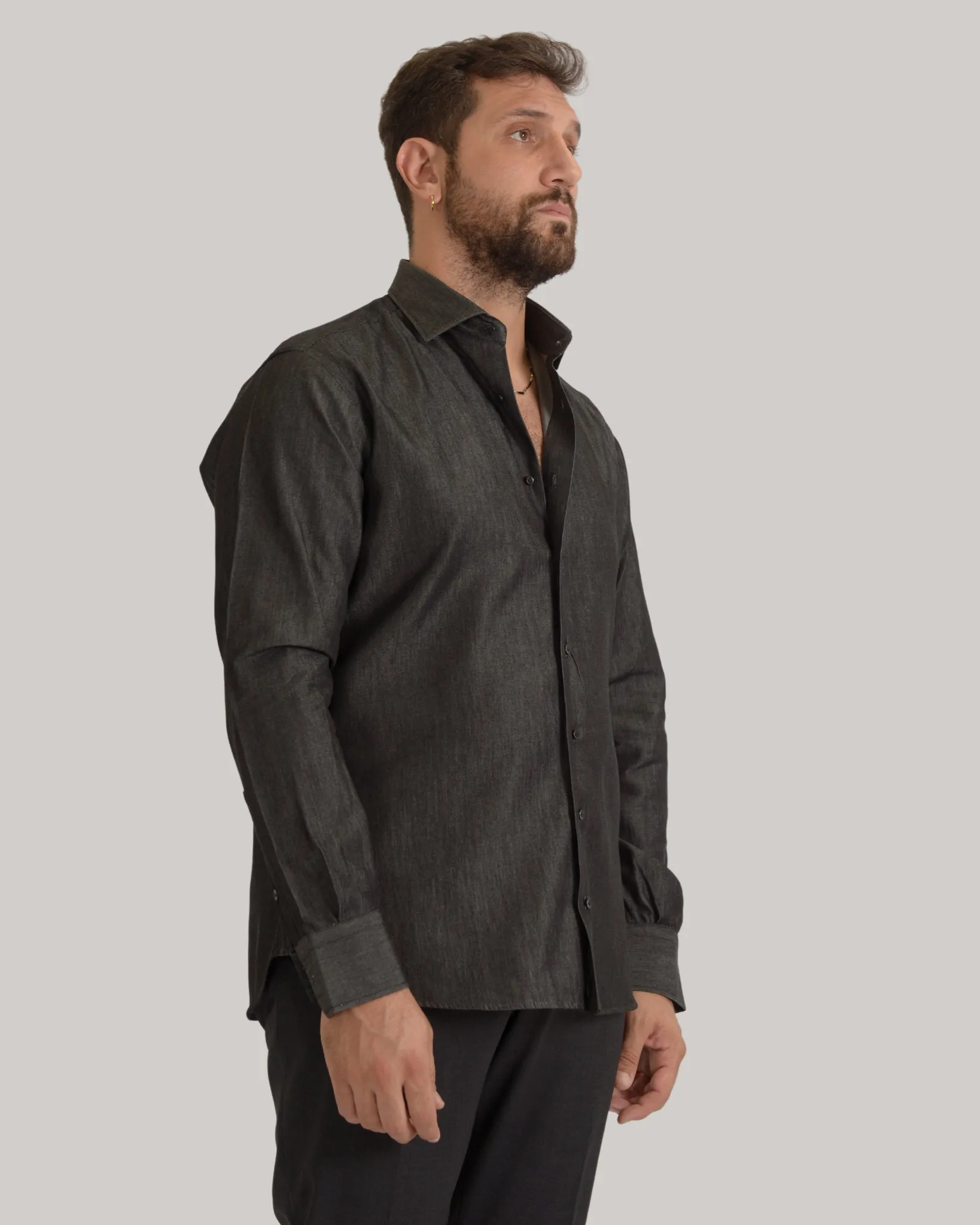 Camicia regular fit in denim