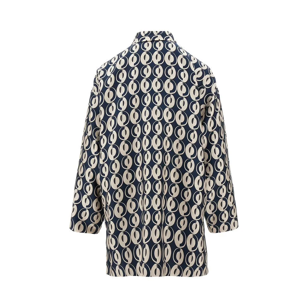 Camicia reversibile in seta stampata