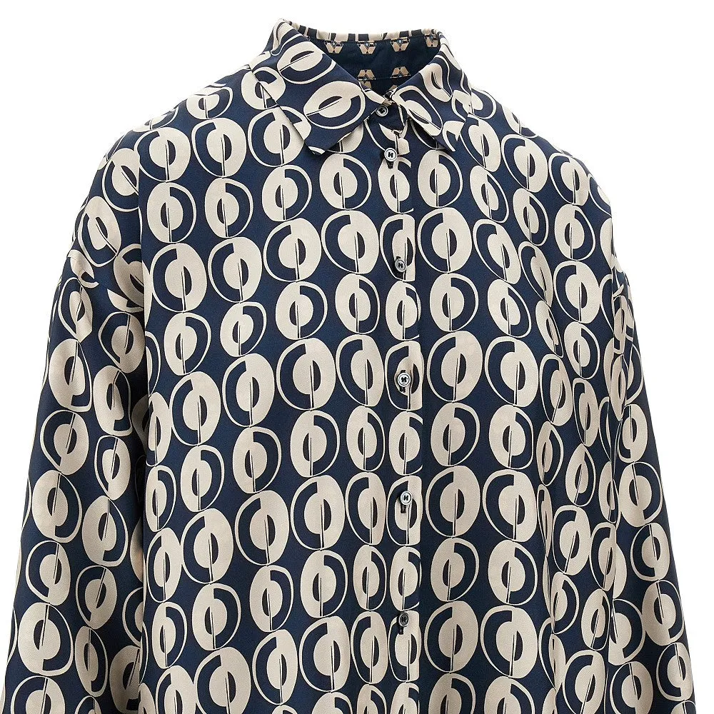 Camicia reversibile in seta stampata