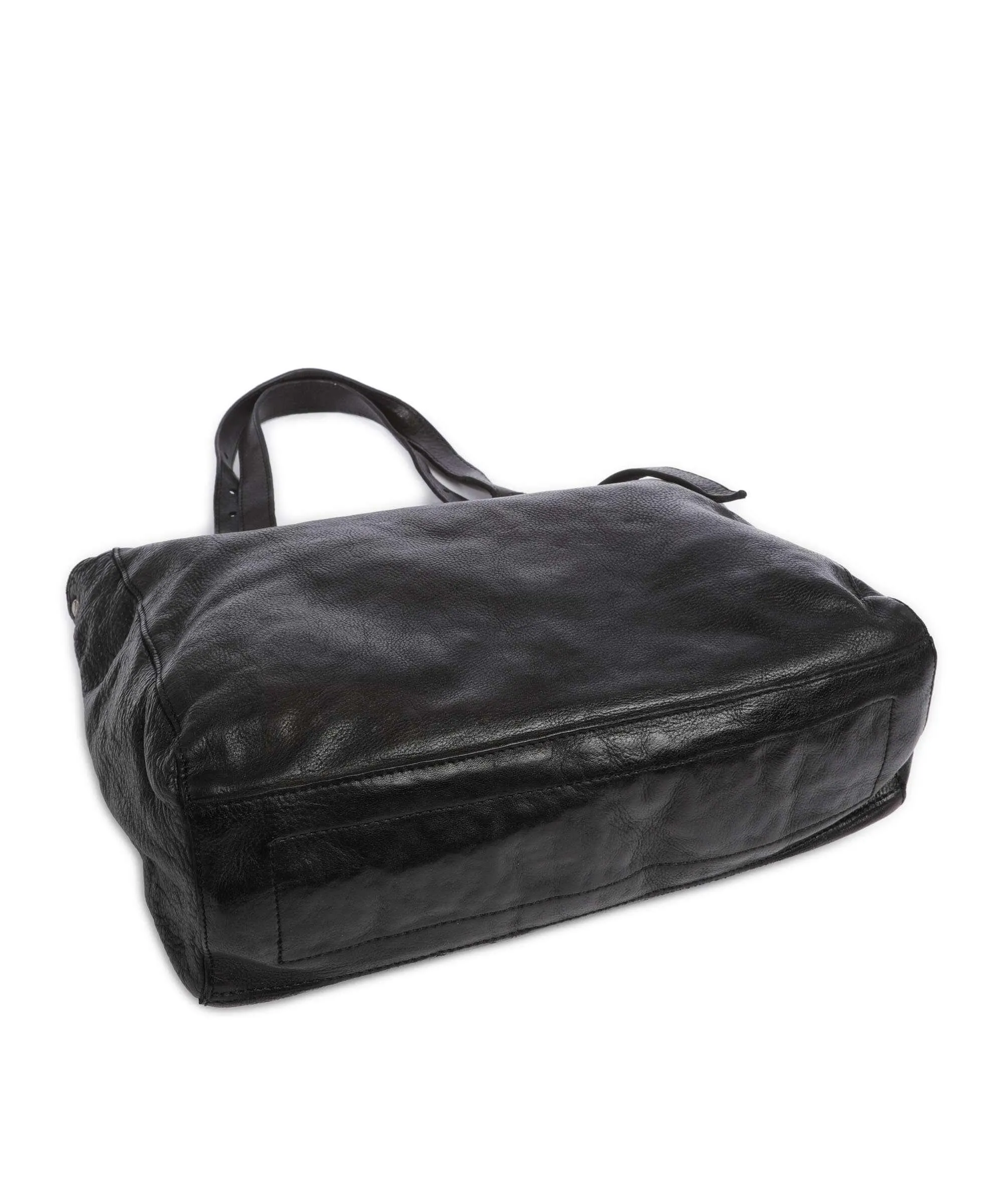  Campomaggi Borsa shopper pelle di vacchetta grana nero  