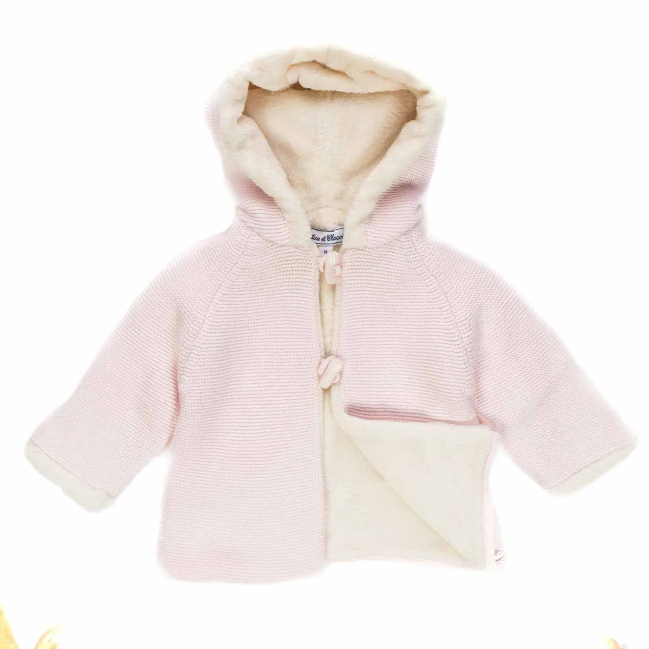 Cappottino Rosa Con Cappuccio Orsetto