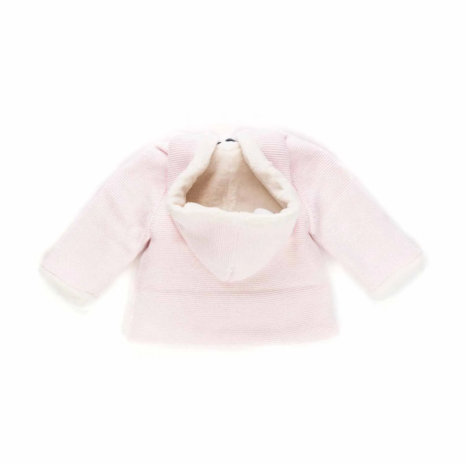 Cappottino Rosa Con Cappuccio Orsetto
