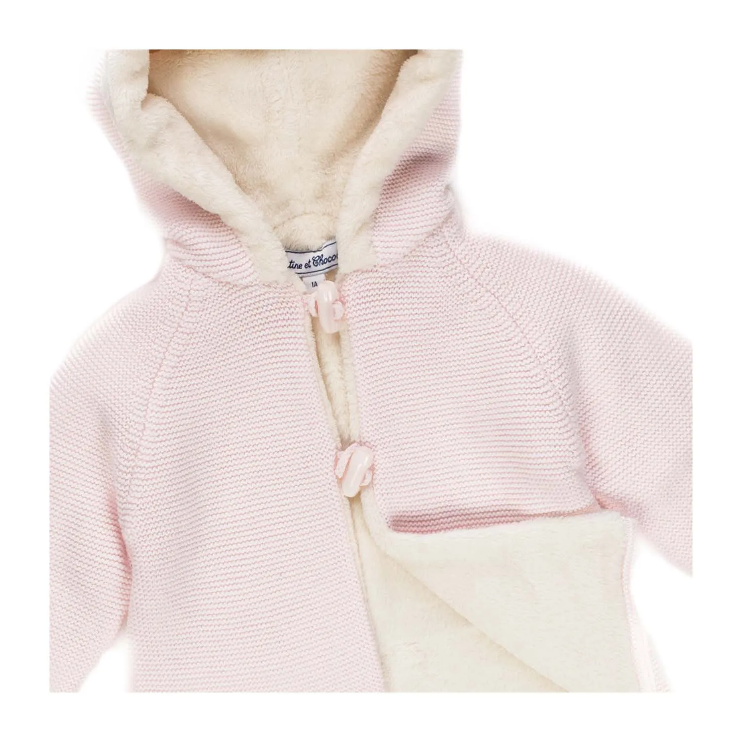 Cappottino Rosa Con Cappuccio Orsetto