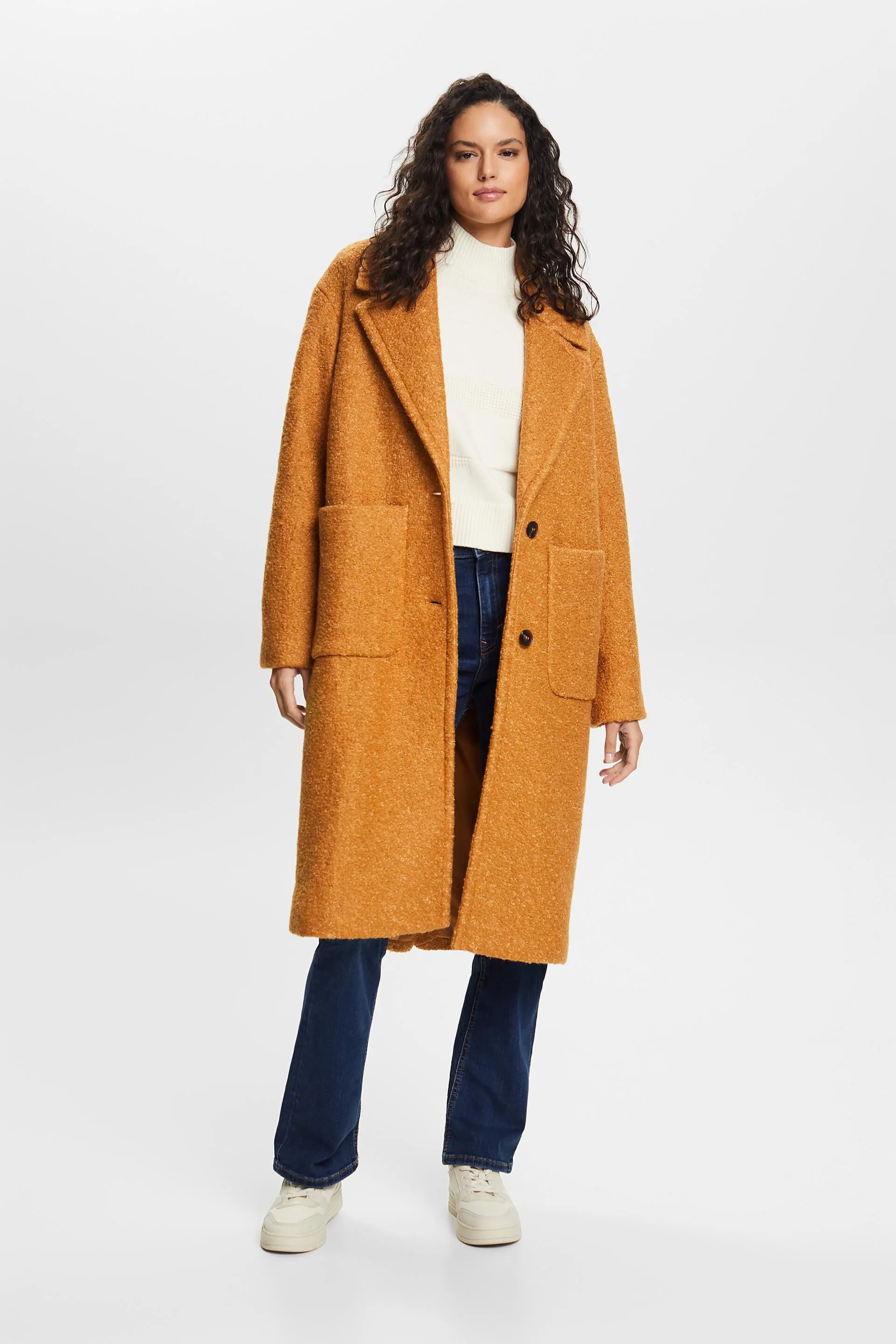 Cappotto in misto lana bouclé