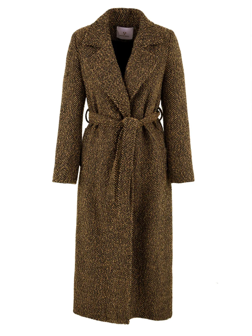 Cappotto lungo da Donna marrone fantasia spigata