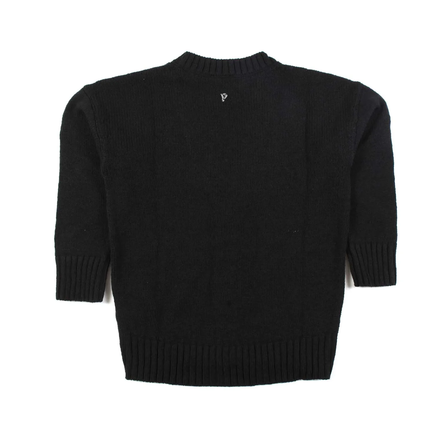 Cardigan Nero Di Lana Bambina E Teen