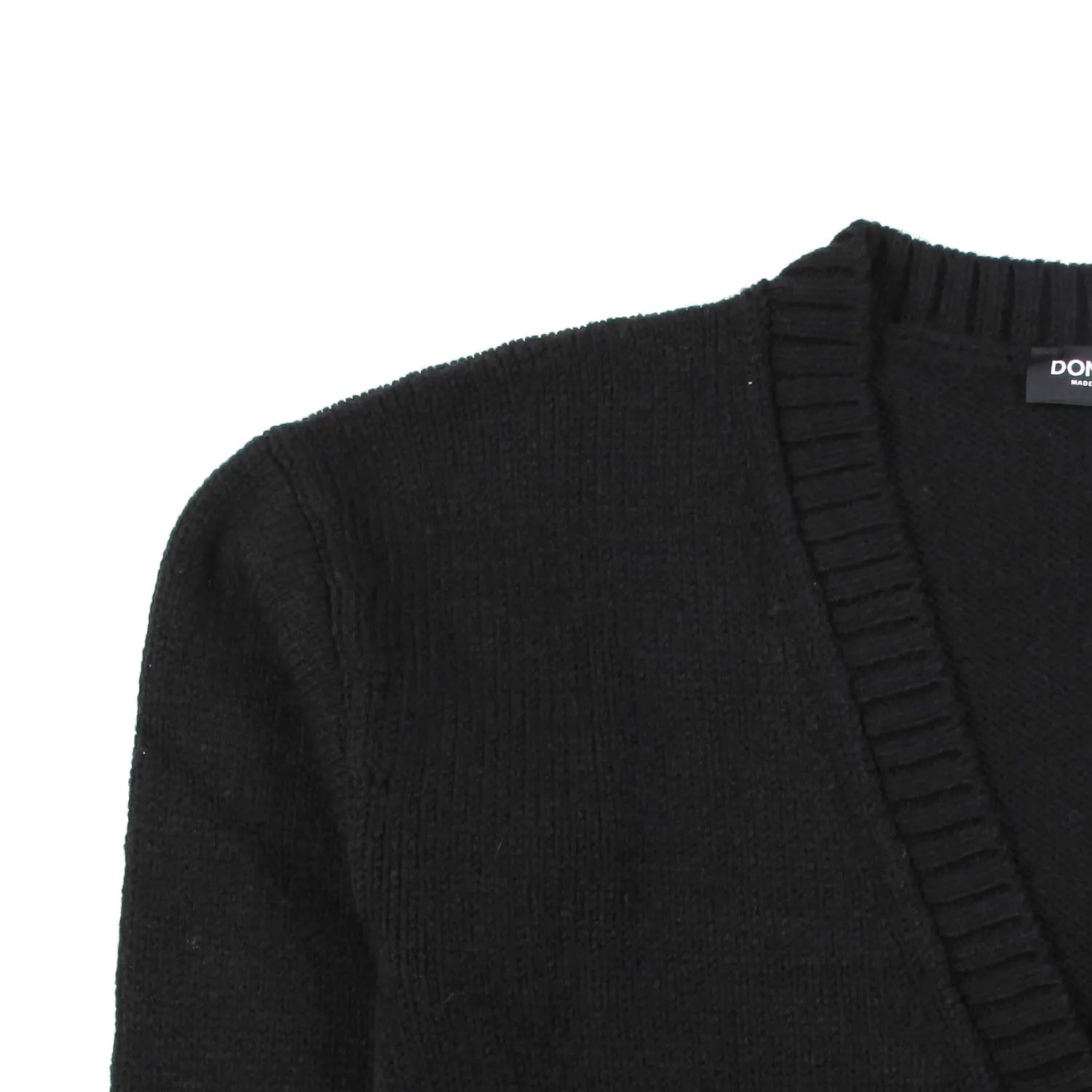 Cardigan Nero Di Lana Bambina E Teen
