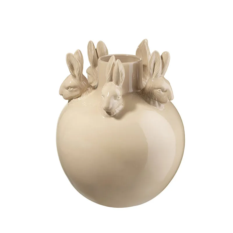 Ceramiche Rebirth Vasone girotondo Peter, sabbia lucido