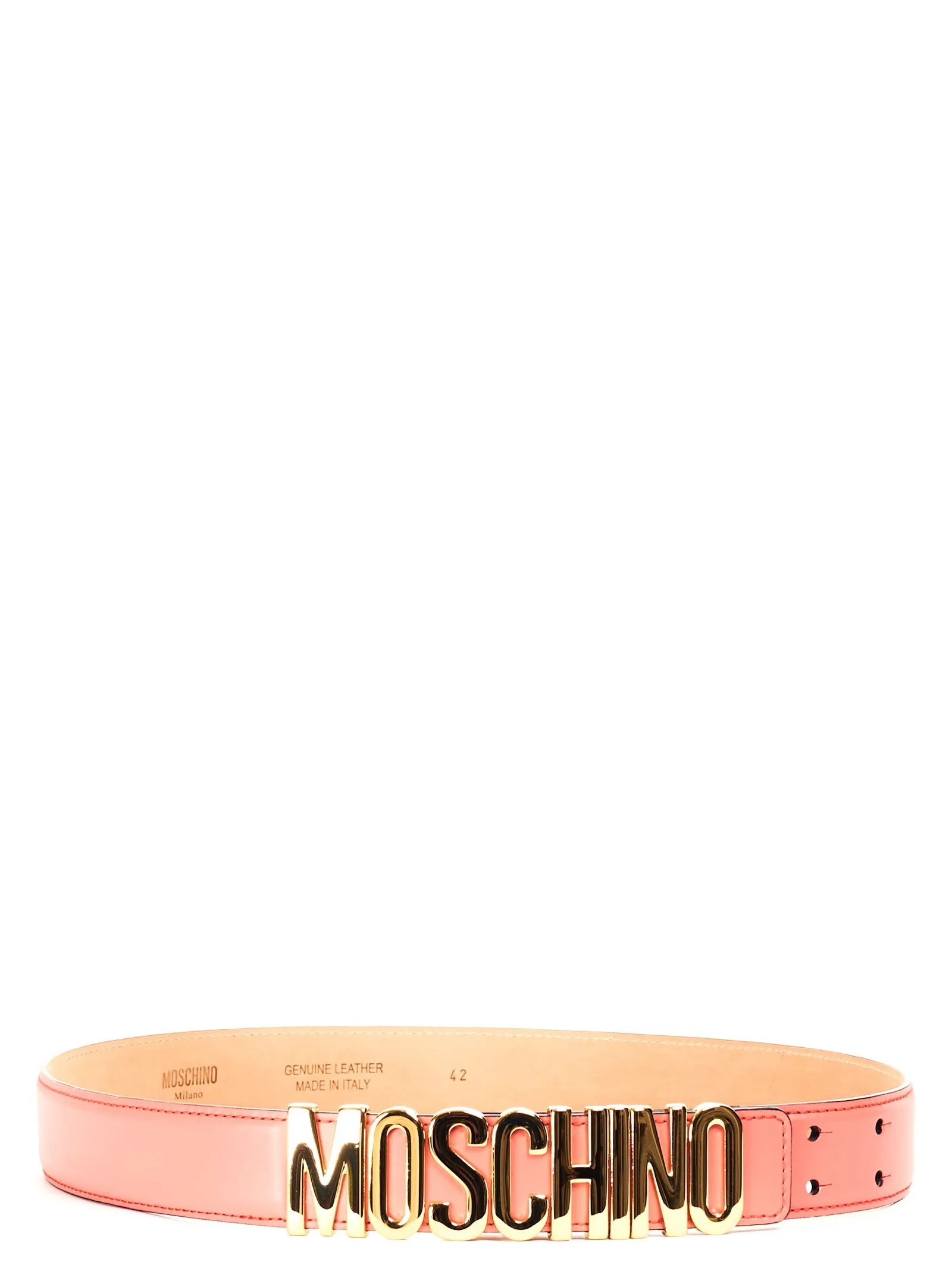 CINTURA SALMONE CON LOGO IN ORO