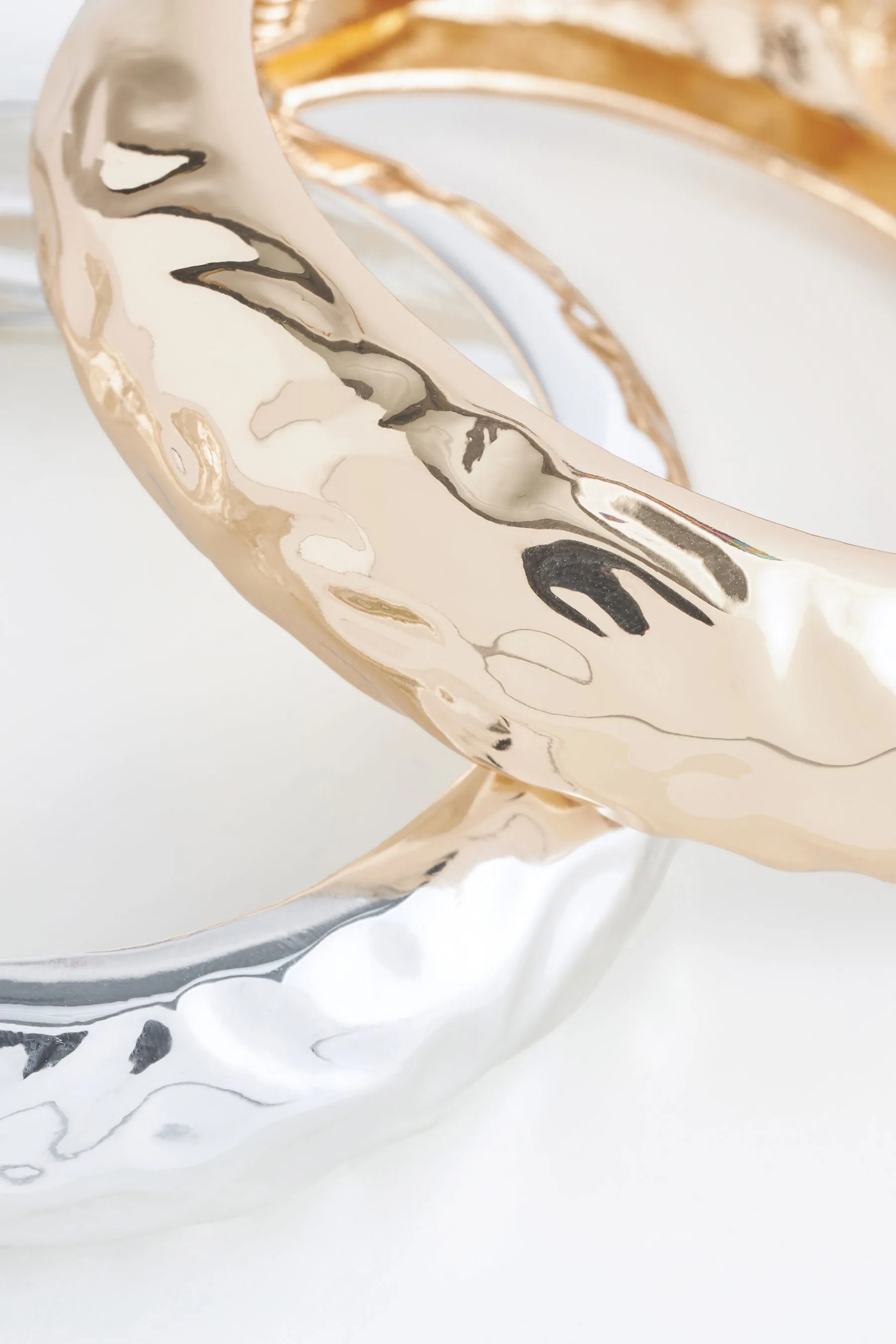 Color oro/argento  - Bracciale rigido spesso da 2 Confezione
