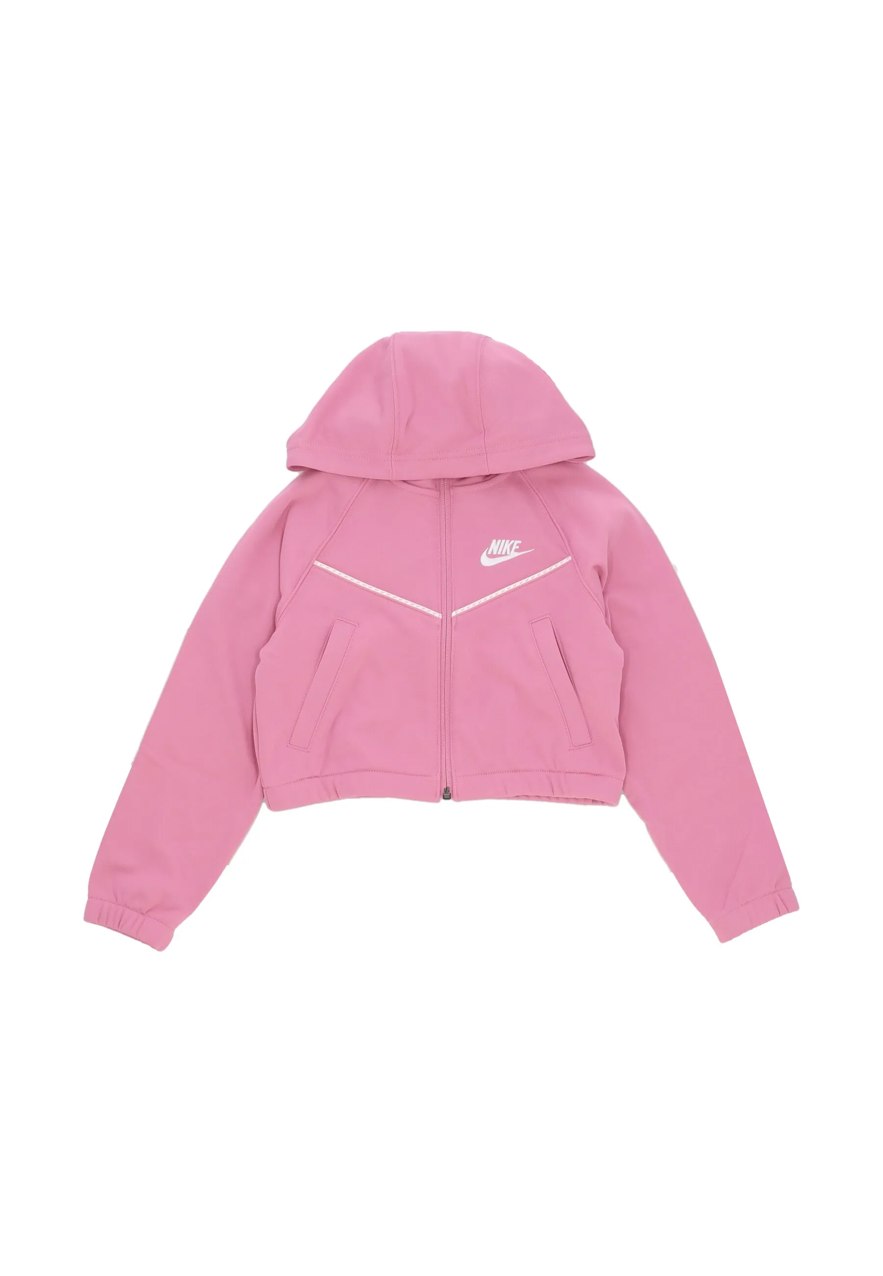 Completo Tuta Ragazza Sportswear Full-zip Hoodie Tracksuit Magic Flamingo/magic Flamingo/white