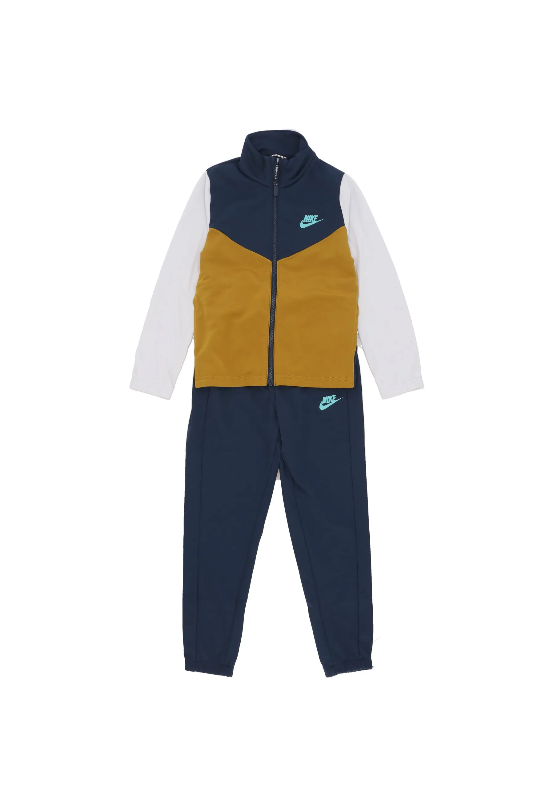 Completo Tuta Ragazzo B Sportswear Full-zip Tracksuit Armory Navy/bronzine/green Frost